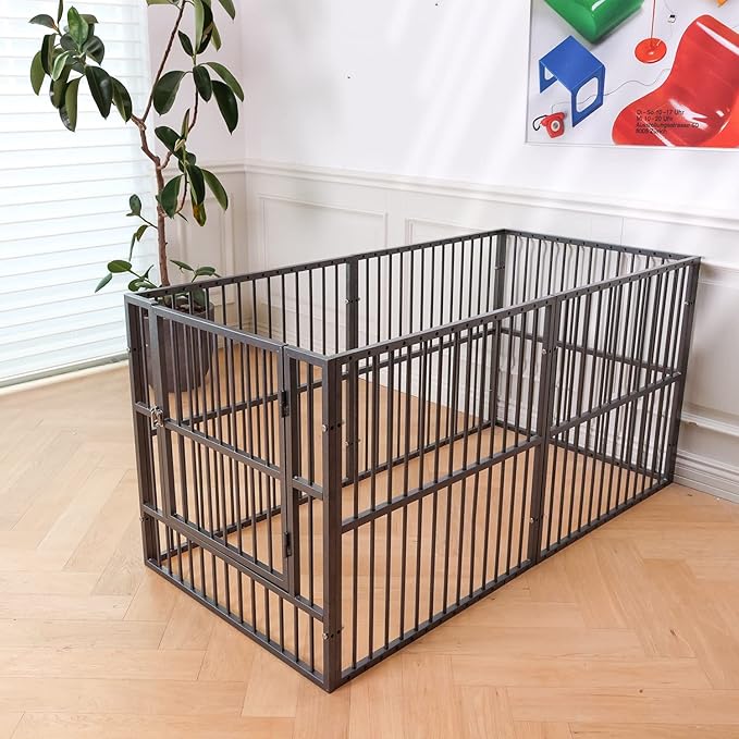 Dog Playpen 31.5" Height Puppy Pen,Heavy duty 31"- 63" Inch Extendable, Safe and Sturdy dog pens, Easy Assemble for Outdoor Indoor pet playpen