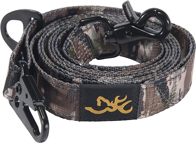 Browning Dog Leashes, Durable, Classic Webbing Pet Leash with Reflective Stitching, Ovix Camo, One Size