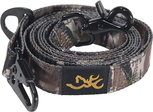 Browning Dog Leashes, Durable, Classic Webbing Pet Leash with Reflective Stitching, Ovix Camo, One Size