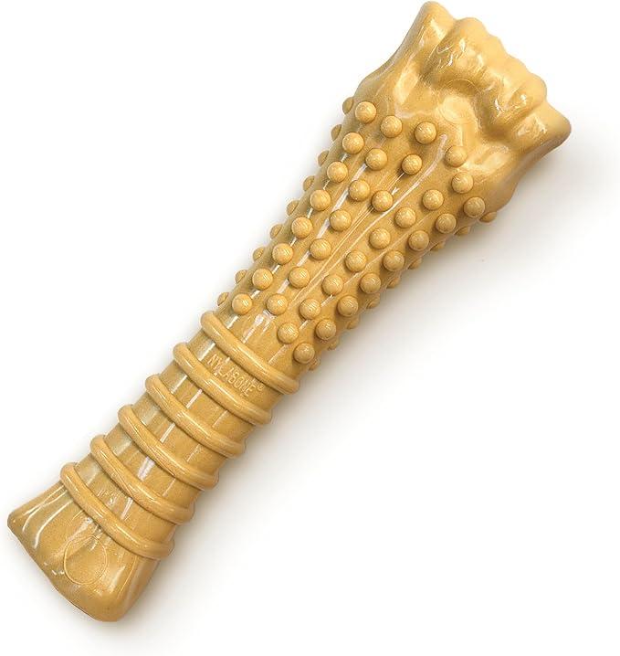 Nylabone Power Chew Textured Femur Bone Chew Toy for Dog, Indestructible Dog Toys for Aggressive Chewers Large Breed, Peanut Butter Flavor, X-Large/Souper (1 Count)