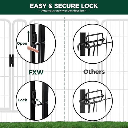 FXW Rollick Dog Playpen for Yard, RV Camping│Patented, 40 inch 8 Panels