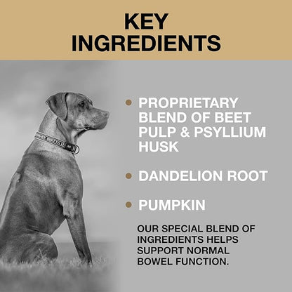 Anal Gland Support Soft Chews for Dogs - Dog Supplements with Beet Pulp, Psyllium Husk, Dandelion Root & Pumpkin - Digestive & Gut Health, Normal Bowel Function - Beef Flavor, 60 Count