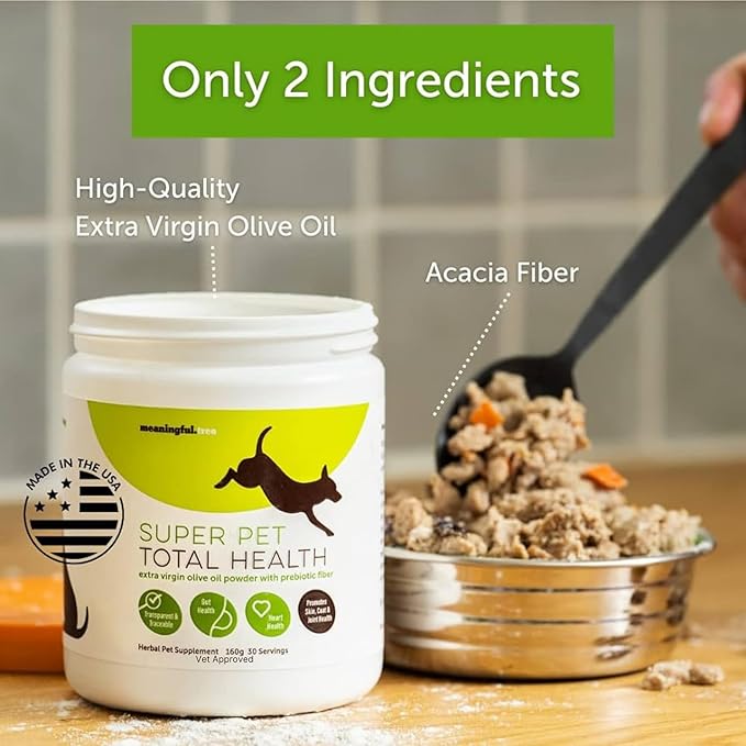 Heart Health for Dogs, Fiber Supplement for Digestive Health, Heart Health & Gut Health, Coat & Joint Health, Made in USA, Only Two Natural Ingredients, 5 Pack