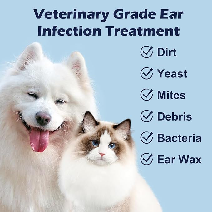 Pet Ear Finger Wipes 70 Count, Gentle and Effective Ear Cleaning Wipes for Dogs and Cats, Removes Wax, Dirt, and Odor, Prevents Ear Infections, Natural Ingredients, Safe and Easy to Use