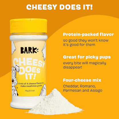 Barkbox – Cheesy Does It! – Dry Dog Food Toppers with High Protein, Limited Ingredients – Meal Flavor Enhancer for Large & Small Breeds – 4.6 Oz