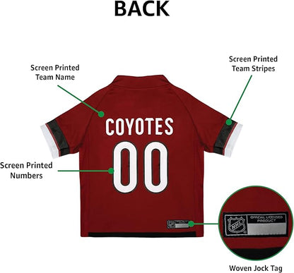 Pets First NHL Arizona Coyotes Jersey for Dogs & Cats, Medium. - Let Your Pet Be A Real NHL Fan!