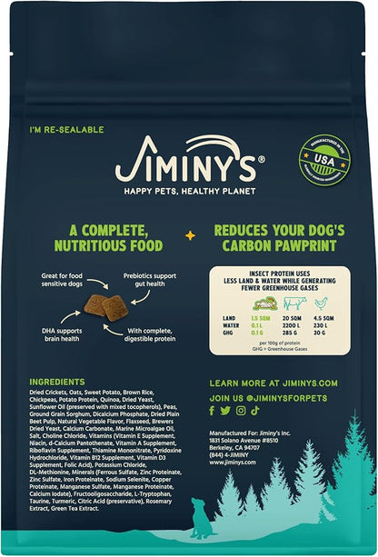 Jiminy's Cravin' Cricket Dry Dog Food, Hypoallergenic, Sensitive Stomach, 3.5lb Bag (Pack of 1)