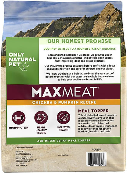Only Natural Pet MaxMeat Holistic Air Dried Dry Dog Food - All Natural, High Protein, Grain Free and Limited Ingredient - Made with Real Meat - Chicken with Pumpkin & Parsley 5.5 lb