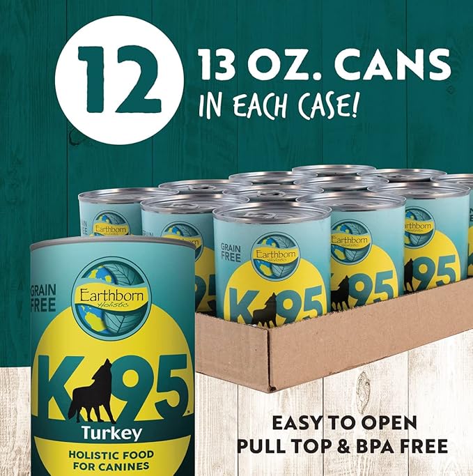 Midwestern EARTHBORN Dog Food [K95 Turkey] [13 oz] (12 cans)