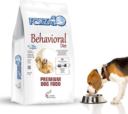 Forza10 Dry Dog Food for Behavioral Support for Dogs, Single Source Protein, Limited Ingredient Dog Food, for Adult Dogs Dry Dog Food (18 Pounds)