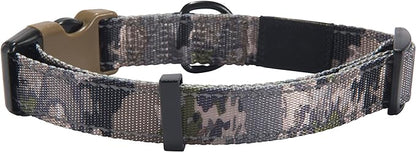 Browning Classic Preformance Webbing Pet Collar, Fully Adjustable, Available in Solid Colors and Camo Patterns, Ovix Camo, Medium