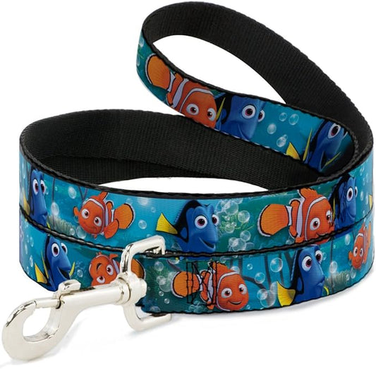 Dog Leash Nemo Dory Poses 4 Feet Long 1.5 Inch Wide