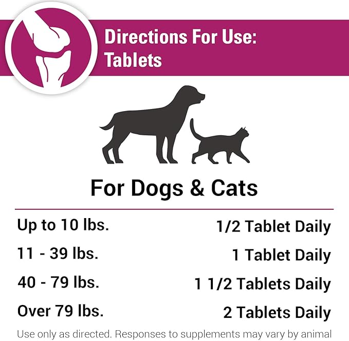 Vet Classics ArthriEase-Gold Hip & Joint Support for Dogs, Cats, Horses – Chewable Tablet Health Supplement – Alleviate Aches, Discomfort – for Flexibility, Healthy Joint – Antioxidant - 120 Ct