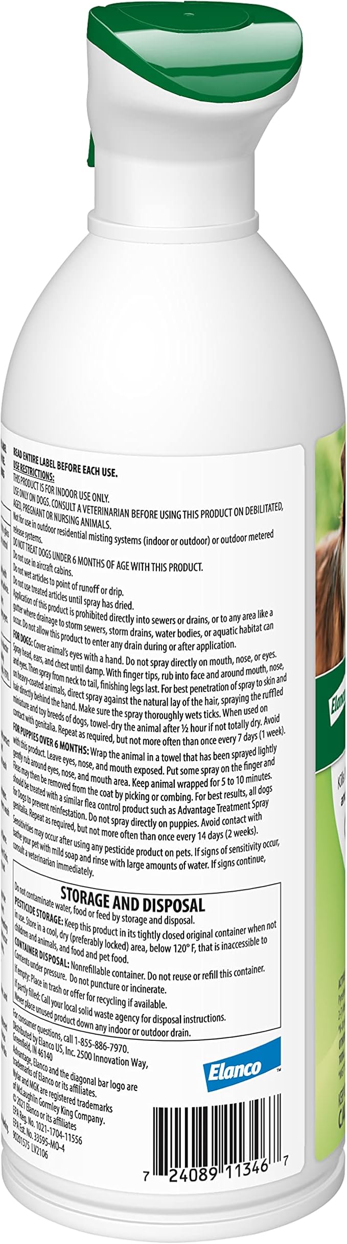 Advantage Dog Flea Treatment Spray | Kills Fleas & Ticks | Dog Flea Spray | 8 oz.
