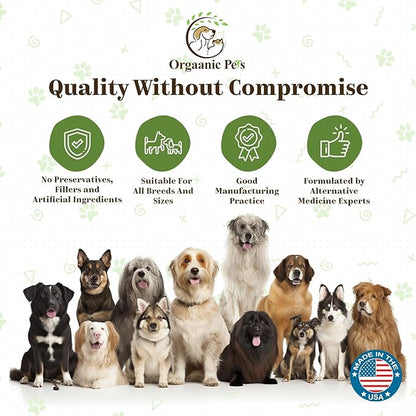 DOG ALLERGY RELIEF with SEA KELP - COLOSTRUM - QUERCETIN - MUSHROOMS - OMEGA + 11 NATURAL ALLERGY RELIEF HERBS - SOFT CHEWS for Skin & Seasonal Allergies
