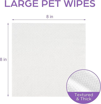 PrimePets Dog Wipes for Paws and Butt, 100 Count, Pet Wipes for Dogs Cats Cleaning Deodorizing, Lavender Scented, Extra Thick Puppy Wipes for Sensitive Skin, Grooming for Bums, Face and Body