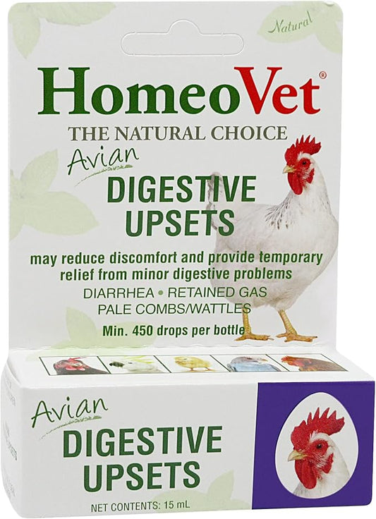 HomeoPet Avian Digestive Upsets, Healthy Digestive Support for Poultry and Pet Birds, 15 Milliliters