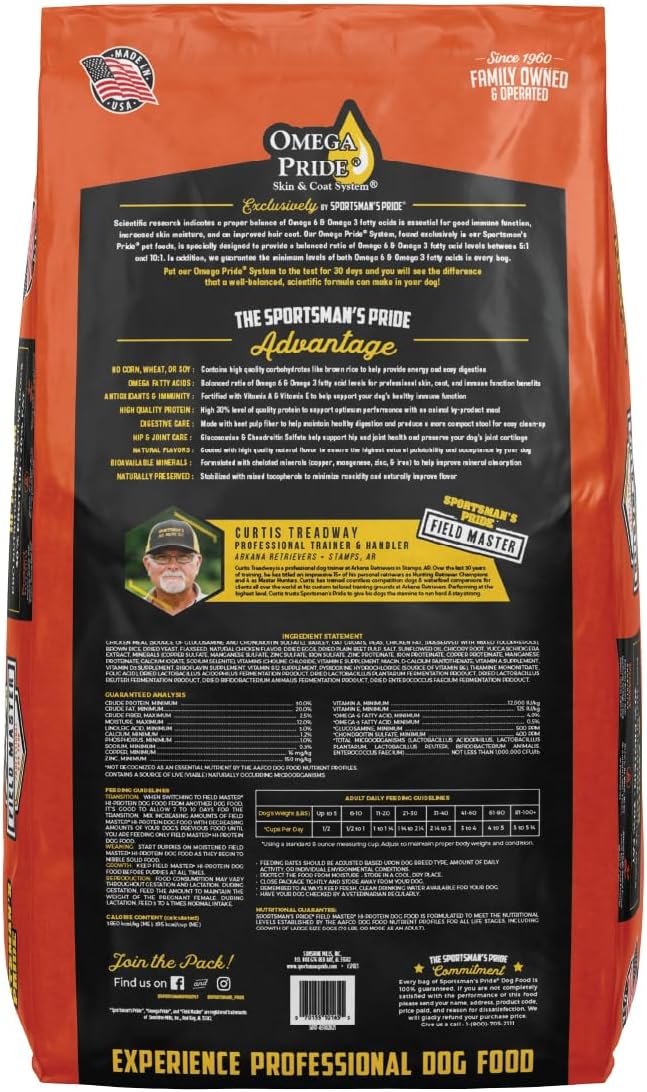 Field Master 30/20 High-Protein Dry Dog Food, 40-lb Bag