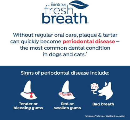 Fresh Breath Certified Wellness Collection Vet Recommended Peanut Butter Oral Care Clean Teeth Gel for Dogs, 2oz - Removes Plaque & Tartar - Cleans Teeth - Dog Dental Care - No Brushing Required