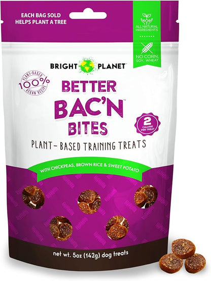 | Plant-Based Vegan Training Treats - 5oz | Sustainable Natural Clean Label Hypoallergenic Allergy-Friendly | Low-Calorie Soft Veggie Dog Treats | Made in USA (Better Bac'n)…
