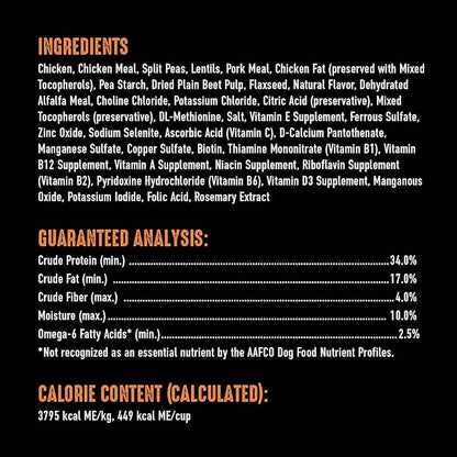 CRAVE Grain Free High Protein Adult Dry Dog Food, Chicken, 22 lb. Bag, brown