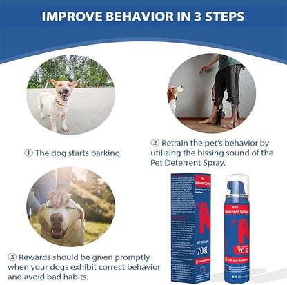 Pet Instructor Spray for Dog, 70ml Spray Corrector Dog Trainer, Safe Humane & Effective Stop Barking, Jumping Up, Food Stealing, Dog Fights & Attacks, Help Stop Unnecessary Dog Behaviour (1 Pack)