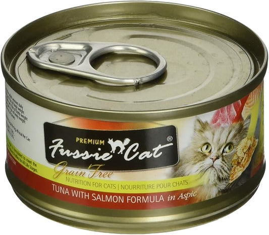 Fussie Cat Wet Food, Cat: Tuna & Salmon, 2.8Oz Can