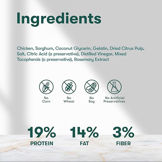 Jinx Chicken Bites Natural Soft Jerky Dog Treats - Made with Slow-Smoked Real Chicken, for Puppies, Adult, and Senior Dogs, 6-Pack, 5 oz. Bag Value Pack