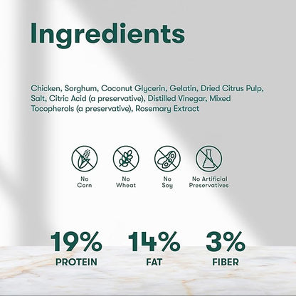 Jinx Chicken Bites Natural Soft Jerky Dog Treats - Made with Slow-Smoked Real Chicken, for Puppies, Adult, and Senior Dogs, 6-Pack, 5 oz. Bag Value Pack