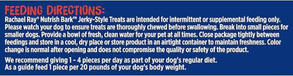 Nutrish Rachael Ray Bark Jerky-Style Dog Treats with Real Beef Jerky, Peanut Butter & Bacon, 11 Ounce (Pack of 4)