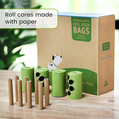 Dog Poop Bags Rolls, Poop Bags for Dogs, Dog Poop Bag Holder for Leash, 150 Count with 1 Pack Dispenser, Dog Bags for Poop, Unscented 10 Refill Rolls, 9" X 13" Thick Dog Waste Bags by PobbY