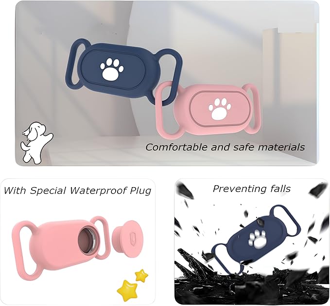 5 Pack Dog Collar Holder Compatible with Samsung Galaxy Smarttag 2,Waterproof Silicone Tracker Case Holder for Samsung Galaxy Smart Tag 2,Anti-Scratch Pet Dog Cat Collar Smarttag2 Case