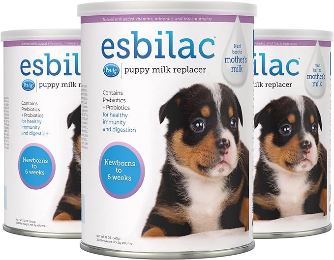 (3 Pack) Pet Ag Esbilac Powder Puppy Milk Replacer and Dog Food Supplement - 12 Ounce