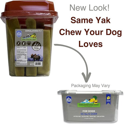Chewmeter Yaky Himalayan Yak Cheese Dog Chews, Dog Bones for Aggressive Chewers, Healthy Dog Treats, Long Lasting Dog Chew, Natural, Rawhide Alternative, Grain Free, Dogs 55 lbs & Over, 3 lb Bulk Tub