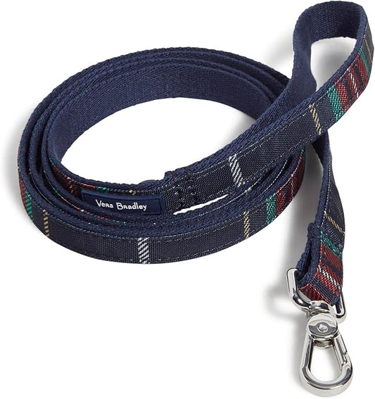 Vera Bradley Women's Recycled Lighten Up Water-repellent Pet Leash, Tartan Plaid, Medium