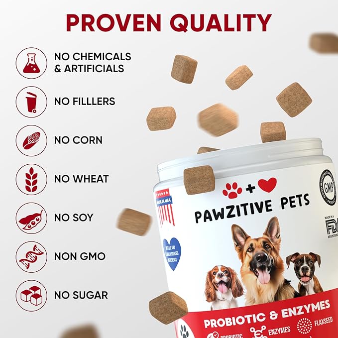 Probiotic Soft Chews for Pets - Support Digestion & Immune System & Itchy Skin