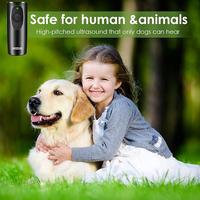 MODUS Anti Barking Device, Dog Barking Deterrent Devices,Dog Trainer,16.4 Ft Large Control Range,Safe to Use,Indoor & Outdoor,Battery Included