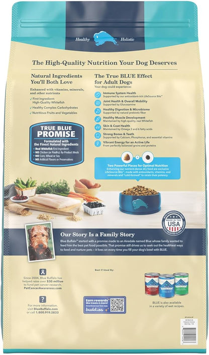 Blue Buffalo Life Protection Formula Natural Adult Dry Dog Food, Fish and Brown Rice 34-lb