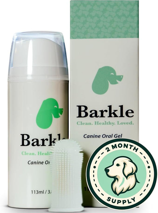 Dog Teeth Cleaning Gel - Helps Reduce Plaque & Bad Breath - Periodontist Formulated - Toothpaste Alternative - Prevent Tartar - includes Finger Cot (Mint - 2 Month Supply)