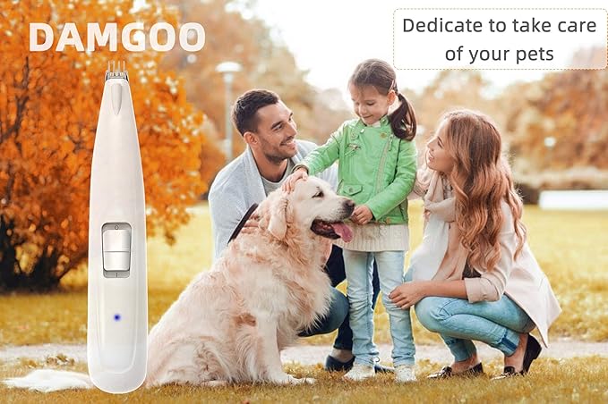 Electric Dog Paw Fur Trimmer for Small Cats Dogs Clippers Christmas Cordless Ear Hair Clipper Mini Light up Grooming Clippers 2 Speeds Rechargeable Quiet Grooming for Paw Eyes Ears Face Rump