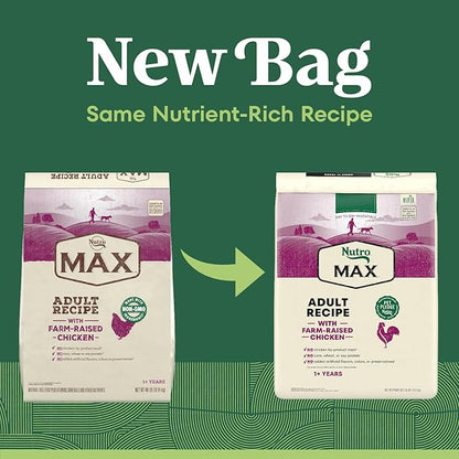 Nutro Max Adult Dry Dog Food with Farm-Raised Chicken, 36 lb. Bag