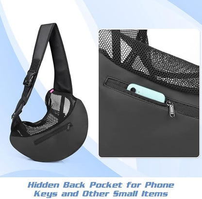 YUDODO Pet Dog Sling Carrier Breathable Mesh Travel Safe Sling Bag Carrier for Dogs Cats