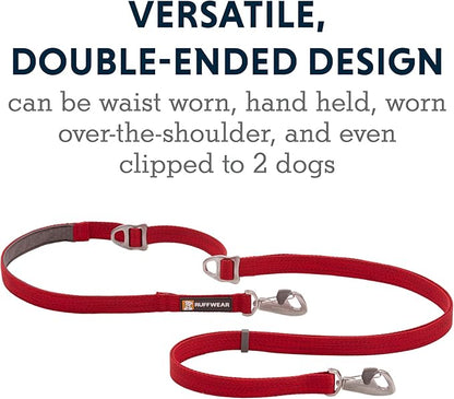 Ruffwear, Switchbak Dog Leash, Convertible & Adjustable Lead for Everyday Use, Red Sumac