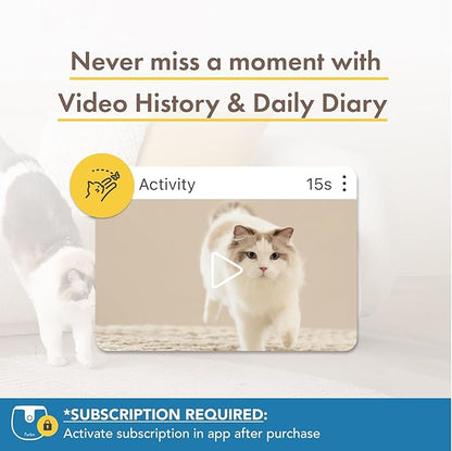 Furbo Mini NEW Pet Camera + Nanny Bundle: Home Security & Cat, Dog Safety Alerts, Pet Camera with Speaker, Smart Home Indoor Cam w Phone App & Night Vision (Additional Subscription Required at Setup)