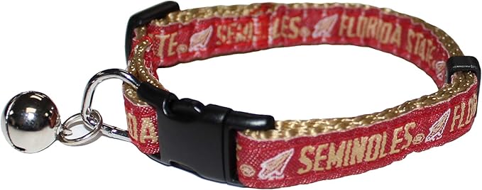 Pets First Collegiate Pet Accessories, Cat Collar, Florida State Seminoles, One Size