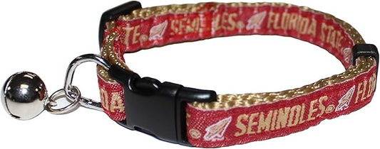Pets First Collegiate Pet Accessories, Cat Collar, Florida State Seminoles, One Size