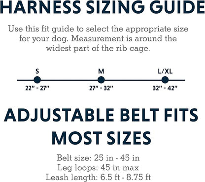 Ruffwear, Omnijore Dog Joring System, Dog Harness, Hip Belt, and Towline for Skiing, Skateboarding, and Biking, Orange Poppy, Large/X-Large