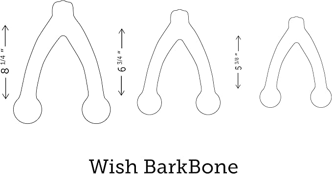 Pet Qwerks Wishbone BarkBone - Nylon Chew Toy for Aggressive Chewers - Peanut Butter Flavor - 5.38"
