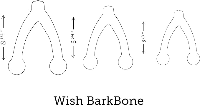 Pet Qwerks Wishbone BarkBone - Nylon Chew Toy for Aggressive Chewers - Peanut Butter Flavor - 8.25"