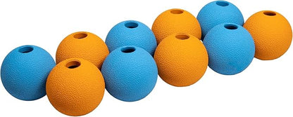 Amazon Basics Rubber Fetch Toy Dog Balls, 2.5-Inch, 10-Pack, Blue, Orange